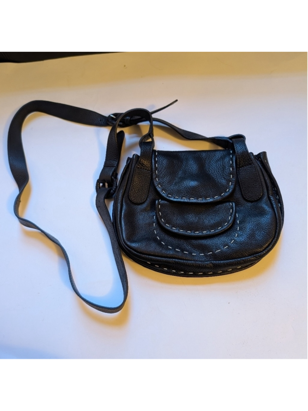 Radley London Black Leather Crossbody Bag In EUC